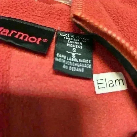 Marmot Womens Size S Hoodie Sweater Full Zip Burnt Orange Fleece Jacket - Picture 4 of 5